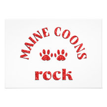 Maine Coons Rock Personalized Invitations