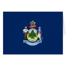 Maine Flag Card