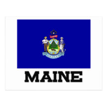 Maine Flag Postcard