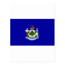 Maine Flag Postcards