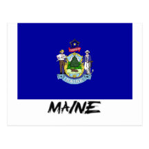 Maine Flag Postcards