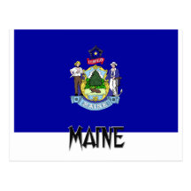 Maine Flag Postcards