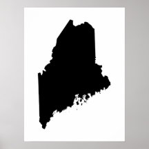 Maine in Black and White Print