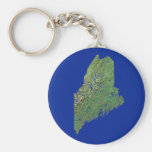 Maine Map Keychain