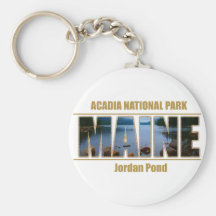 MAINE Picture Font Acadia National Park Key Chains