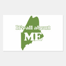Maine Rectangular Stickers