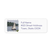 Maine Sailing Mailing Label