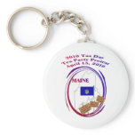 Maine Tax Day Tea Party Protest Key Ring keychains