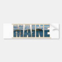 Maine text Image - Port Of Call Bumper Sticker