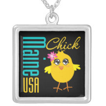Maine USA Chick Pendant