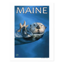 MaineSea Otter Scene Postcards