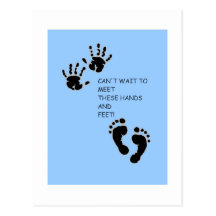 Mains et pieds bleus cartes postales