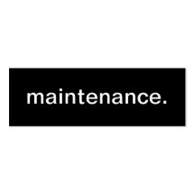 Maintenance Business Card