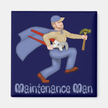 Maintenance Man Refrigerator Magnets