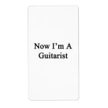 Maintenant je suis un guitariste étiquettes d’expédition