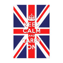 maintenez calme et continuez le drapeau vintage d' toiles tendues