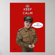 Maintenez calme et mangez l'affiche de 2ÈME GUERRE
