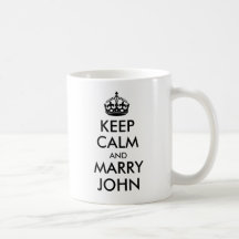 Maintenez calme et mariez la tasse de John