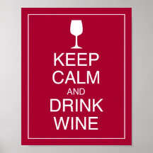 Maintenez copie calme et de boissons de vin d'art 