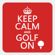Maintenez le calme et le golf dessus - disponibles adhésif