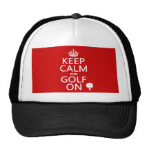 Maintenez le calme et le golf dessus - disponibles casquette de camionneur