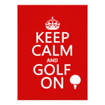 Maintenez le calme et le golf dessus - disponibles cartons d'invitation