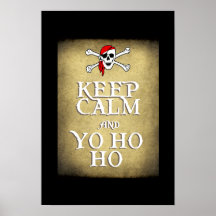 MAINTENEZ LE CALME et le YO HO HO dans le noir Poster
