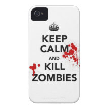 maintenez les zombis calmes et de mise à mort coque iPhone 4 Case-Mate