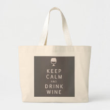 Maintenez vin calme et de boissons sacs en toile