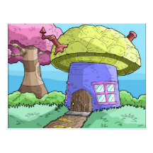 maison de champignon cartes postales
