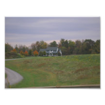 Maison de pays dans l'automne tôt photos sur toile