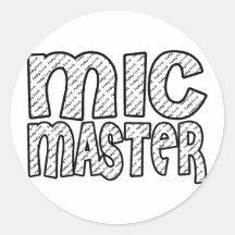 Maître de MIC Autocollant Rond
