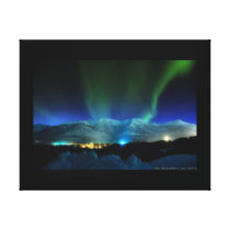 Majestic Aurora Borealis over the Mountains