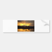 Majestic Sunset On Golden Ponds Bumper Stickers