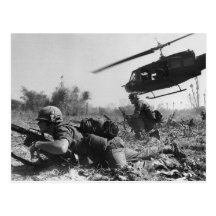 Major Crandall's UH-1D Helicopter in Vietnam War Postcards