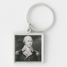 Major General Nathaniel Greene (1742-86), engraved Key Chain