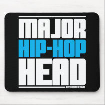 Major Hip Hop Head Lite Blue Mousepad