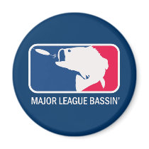 Major League Bassin Largemouth Bass Angler Fridge Magnet