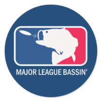 Major League Bassin Largemouth Bass Angler Round Stickers