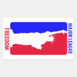 Major League Freedom Rectangle Stickers