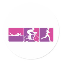 Major League Triathlon Round Stickers