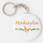 Makayla (papillon orange) porte-clef