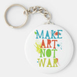 make art not war keychain