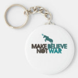 Make Believe not war Keychain