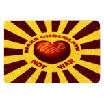 Make Chocolate Not War Rectangular Magnet