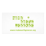 make earth greener braille card photo cards