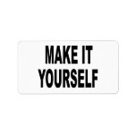 Make It Yourself Personalized Address Labels