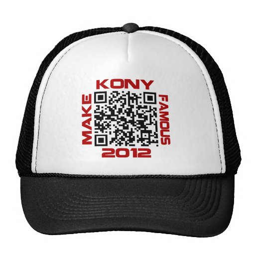 Make Kony Famous 2012 Video QR Code Joseph Kony Trucker Hat