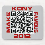 Make Kony Famous 2012 Video QR Code Joseph Kony Mousepad