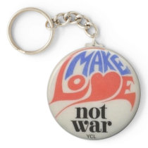 Make Love Not War Keychain